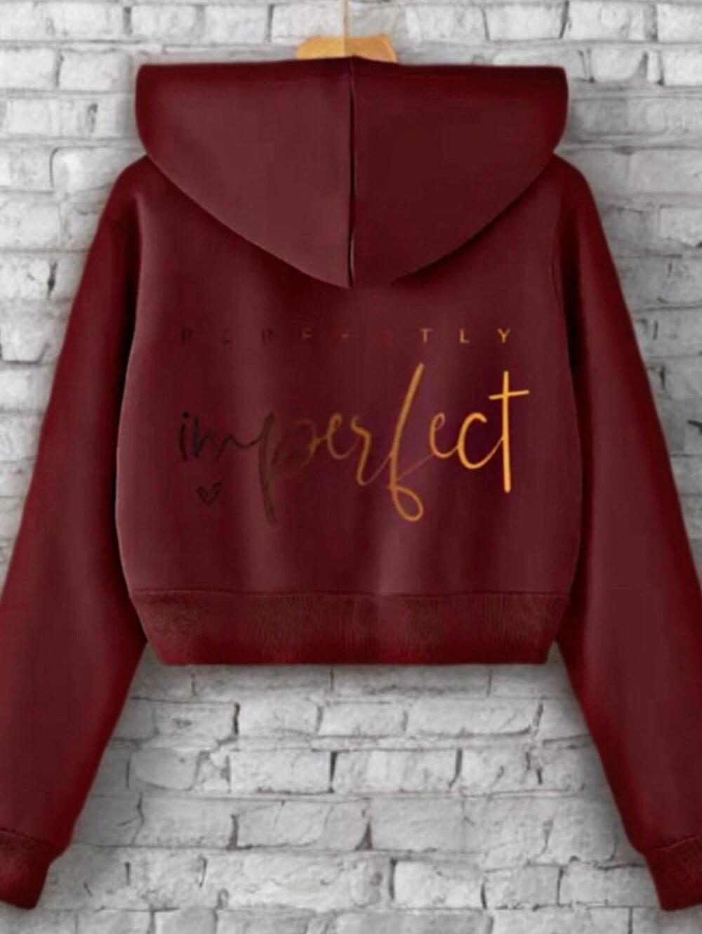NWT Y2K Streetwear Cropped Zip Hoodie Athleisure 90s Graphic Sweatshirt Top - Picture 4 of 12